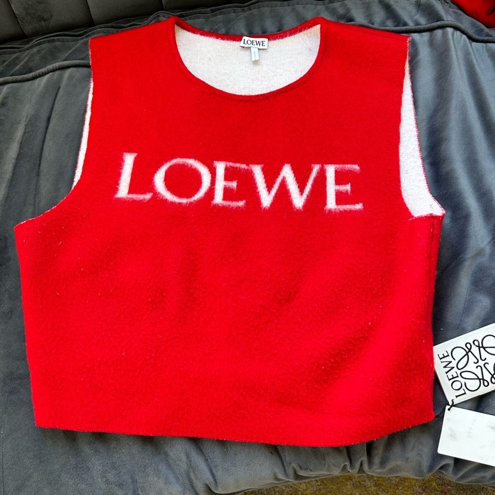 Loewe wool crop top shirt